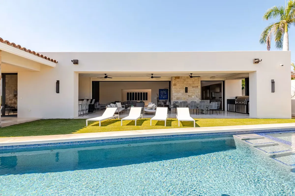 Luxe family villa with pool and outdoor lounge